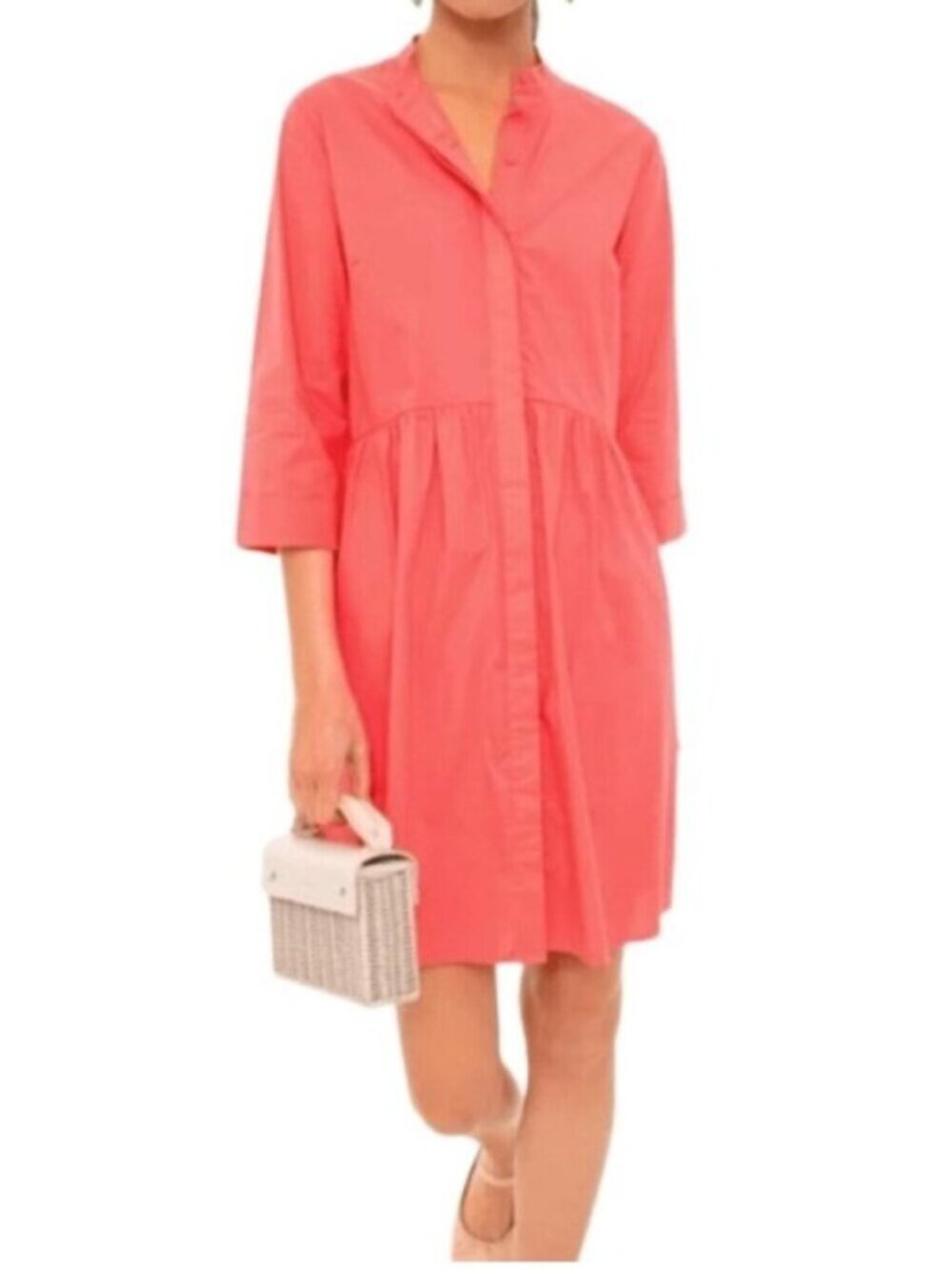 Tuckernuck Poppy Pink Cotton Poplin Royal Shirt Mini Dress Pink XS